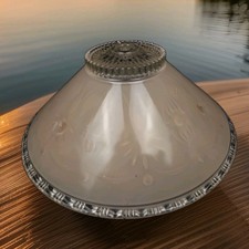 Art Deco Peach Glass Ceiling Light Cover Lamp Shade 10.25