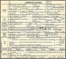 1968 San Jose Health Dept “Certificate of Death” Original Political Satire Doc picture