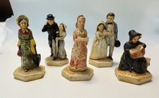 5 Vintage Sebastian Miniature Figurines Dickens Christmas Carol  Scrooge USA picture