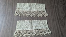 Vintage Set of 2 Beige Lacy Cuffs Lovely 8 1/2 x 4