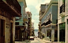 Typical Old Street Of Old San Juan Puerto Rico Postcard picture
