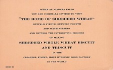 Shredded Wheat Niagara Falls Factory Invite Advertising Nabisco Vtg Postcard G33 picture