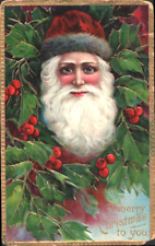1909 SANTA CLAUS original antique postcard A MERRY CHRISTMAS TO YOU series 1480 picture