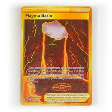 Pokemon - Magma Basin - 185/172 - SWSH Brilliant Stars - Gold Secret Rare picture