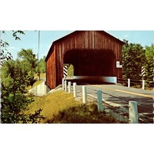 County Bridge Hancock & Greenfield Contoocook River Covered Bridge Postcard PC13 picture