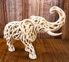 Elephant Figurine Sculpture, Woven Style Ask For Any Color picture