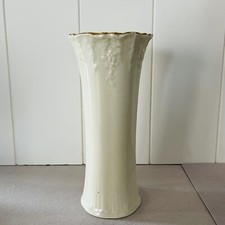 Crown Classics Whitehall Fine Porcelain Beige Vase 18k Gold Trim picture