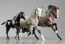 Breyer JCPenney Traditional Spanish Horse Family 3pcs #410422 Bay Roan Andalusia picture