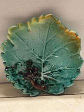 Vintage Montreal Canada Leaf-Shaped Ceramic Decorative Plate with Grape Design picture
