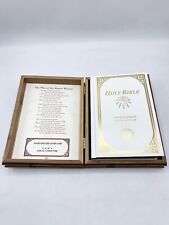 Holy Bible Dove of Peace King James Version in Wooden Cedar Box Case picture