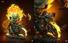 1:10 Ghost Rider Chibi Marvel Fan Art UNPAINTED High Quality Garage Kit picture