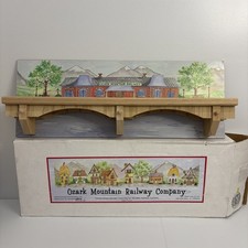 Ozark Mountain Railway Company Wooden Train Shelf Handcrafted Display Wall Mount picture