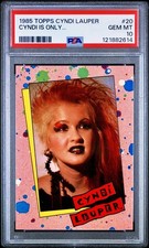 POP 1 PSA 10 RC Cyndi Lauper 1985 Topps 1st Edition Rookie Vintage 1980s Icon picture