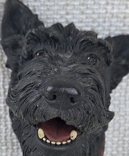 VTG Bossons Chalkware Bust MAC Scottie Dog Scottish Terrier Wall Plaque England picture
