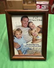 vintage Wood photo frame 5 x 7” Brown color free standing picture