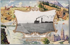Vintage Steamer Lakeside Port Dalhousie Canada Souvenir Postcard c. 1910s H90 picture