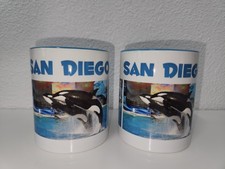 San Diego SeaWorld Mug Blue Sea Life Set Of 2 picture