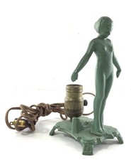 Antique Frankart Style Art Deco Female Figural Nude Lamp picture