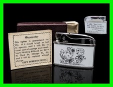 Dennis The Menace Hank Ketcham Playground Vintage Flat Ad Petrol Lighter w/ Box picture