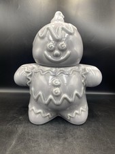 Hull USA Gray Drip Gingerbread Man Cookie Jar ~EXCELLENT CONDITION~ picture