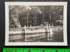 Vintage Snapshot Photo Lake George New York Cottages  picture