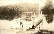 Hanover Maine ME Ferry Boat Car c1915 Real Photo Vintage Postcard bhn picture