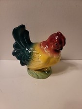 Vtg MCM ROYAL COPLEY Art Pottery  Spaulding Chicken Figurine Detailed Colorful picture