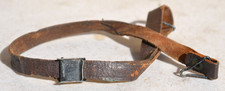 SALTY US M1 HELMET LINER LEATHER CHINSTRAP DOT MAKER STAMP LATE WW2 - KOREA 2 picture