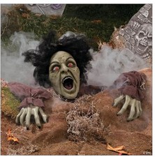 Clawing Zombie Groundbreaker with LED Eyes Halloween Decoration - 2 ft picture