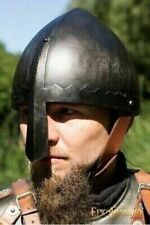 Medieval Viking Norman Nasal Helmet Dark Finish Larp Cosplay Steel Helmet Armor picture