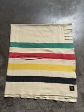 Vintage Early's Witney Point Wool Blanket England Striped 4 Point Colorful picture