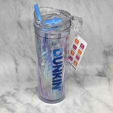 NEW 2025 Dunkin 24oz Insulated Tumbler Acrylic BLUE **FREE GIFT W/PURCHASE** picture