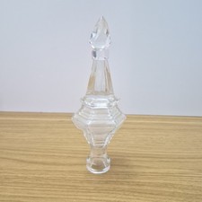 Vintage Czech Crystal Chandelier Solid Cut Prism Spire Obelisk Finial Parts 7.5