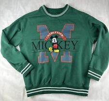 VTG Disney Mickey Embroidered University Sweater Sweatshirt Pullover Size M picture