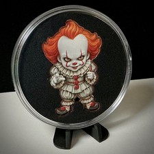 Pennywise IT Horror Doll 1 oz .999 Fine Copper Shaped Collectible with Capsule picture