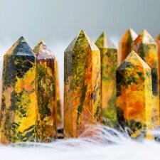 3 ~ 4 inch Bumblebee Jasper Stone Point Obelisk Gemstone Crystal Tower Wand picture