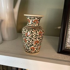 Vintage Kütahya Turkish Hand-Painted Ceramic Floral Vase picture
