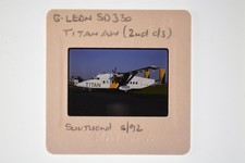 Titan Airways Short 330 Aircraft G-Ledn Southend 1992 35mm Slide picture