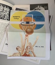 1956 Mariettana Marietta College Yearbook Ohio + Vintage Basketball Program picture