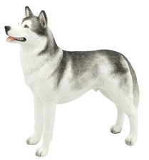 Polystone Siberian Husky Puppy Dog Animal Home Decorative Figurine Collection picture