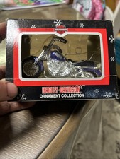 Harley Davidson 2001 North Pole Motorcycle Club Ornament Purple Sportster picture