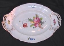Antique Hand Painted Porcelain Serving Tray Circa 1825 picture