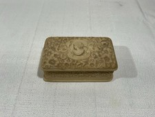 Vintage Incolay Stone Trinket Box Handcrafted U.S.A. picture
