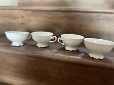 Vtg. Mitterteich Bavaria Made In Germany Four All White Fine China Tea Cups picture
