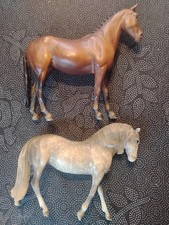 Vintage Bryer Horse Lot Grey Speckled Mare Quarter Horse Farm House Classics  picture