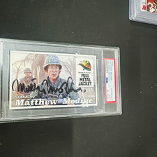 Full Metal Jacket Matthew Modine Joker Autograph Card PSA/DNA 85198946 picture