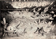 1951 Norman Pettingill Giant Mosquitoes Fishing Humor 10