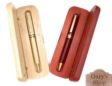 CLOSEOUT PRICE Ballpoint Pen Folding Gift Storage Case renewable 100% Wood picture