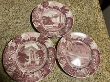 Vintage Berkley Campus Historical Wedgewood Pink White Plates Jubilee Ed 1935 EX picture