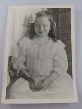 Cute Little Girl Black & White Circa 1940 Vintage Photograph 7